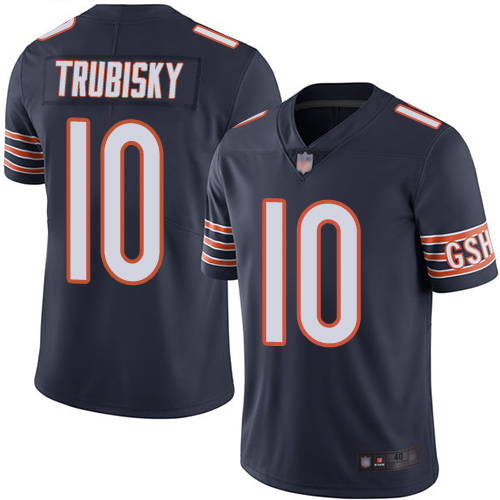 Chicago Bears Limited Navy Blue Men Mitchell Trubisky Home Jersey NFL Football #10 Vapor Untouchable->chicago bears->NFL Jersey